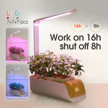 Automatic Hydroponics Growing System Home Garden Indoor Herb Flower Vegetable Kit with LED Grow Light Smart Soilless Cultivation